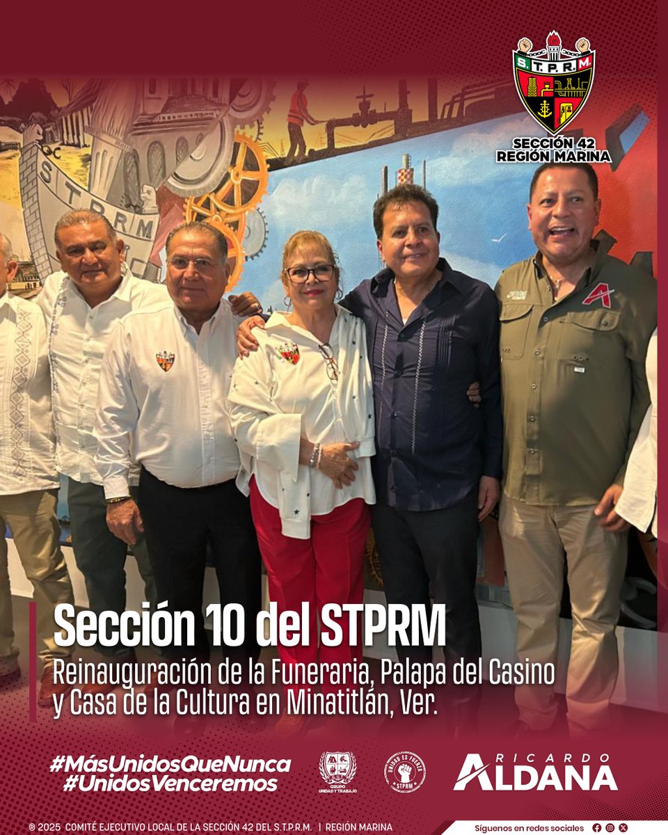 Seccion42_STPRM's tweet photo. #SomosSTPRM
#MásUnidosQueNunca
#UnidosVenceremos
@lgps03101
@MarcoAzuara1 https://t.co/YzzbXofmja