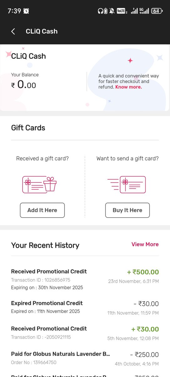 BASiM_MFC's tweet photo. @TataCLiQCare @TataCLiQFashion 

Why my cliqcash wallet balance got vanished despite having validity?? https://t.co/vig5N75gFI