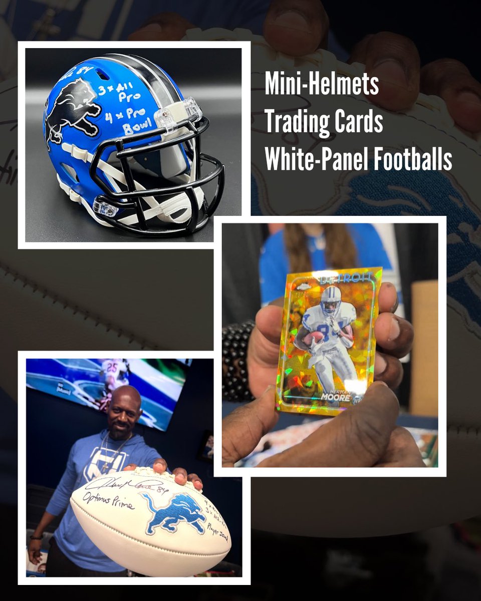 Catch me this weekend:

🏈 Media Reload, Utica, 12-3pm Fri
🏈 Fashion Square Mall, Saginaw, 12-3 Sat

I’ll have:

UVA helmets
Full-size authentic &amp; replica helmets
Replica jerseys
Autographed white panel Detroit footballs
Trading cards from my exclusive collection

#collectors