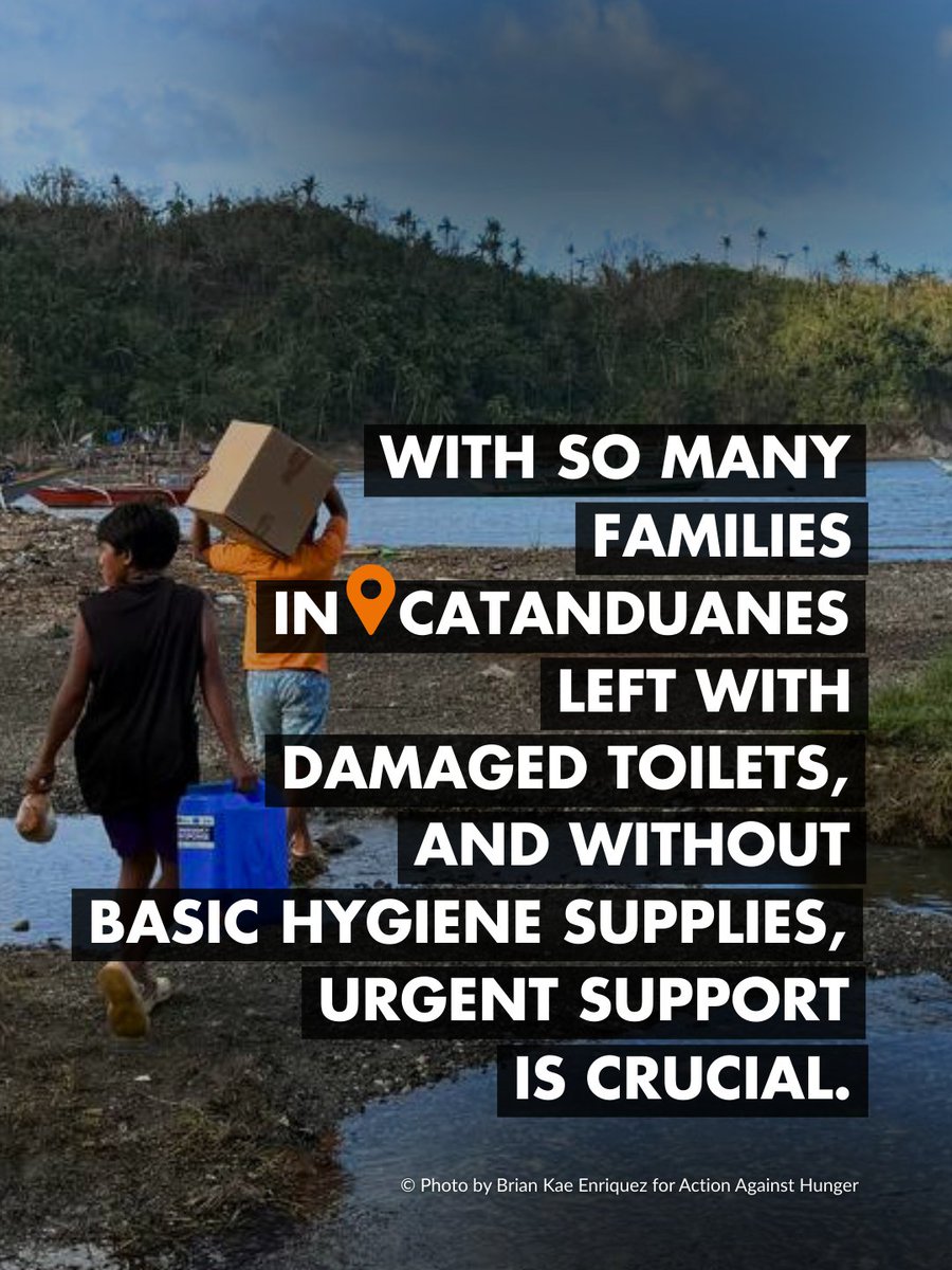 EndHungerPH's tweet image. 📢 Communities in Catanduanes urgently need support as #SupertyphoonUwan left many families with unsafe hygiene conditions. Action Against Hunger, @unicefphils, with support from @Sida, are distributing hygiene &amp;amp; water kits to help. #EmergencyResponse #HygieneMatters #EndHungerPH