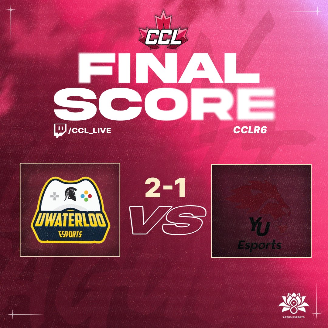 Esports_CCL's tweet image. CINEMA IN THE SEMIS BUT @UWaterlooGG CLOSES IT OUT IN A THRILLING 8-6 ON THE 3RD MAP!

OUR GRAND FINALIST GOING FOR A 2ND CHAMPIONSHIP NEXT WEEK DECEMBRE 4TH!