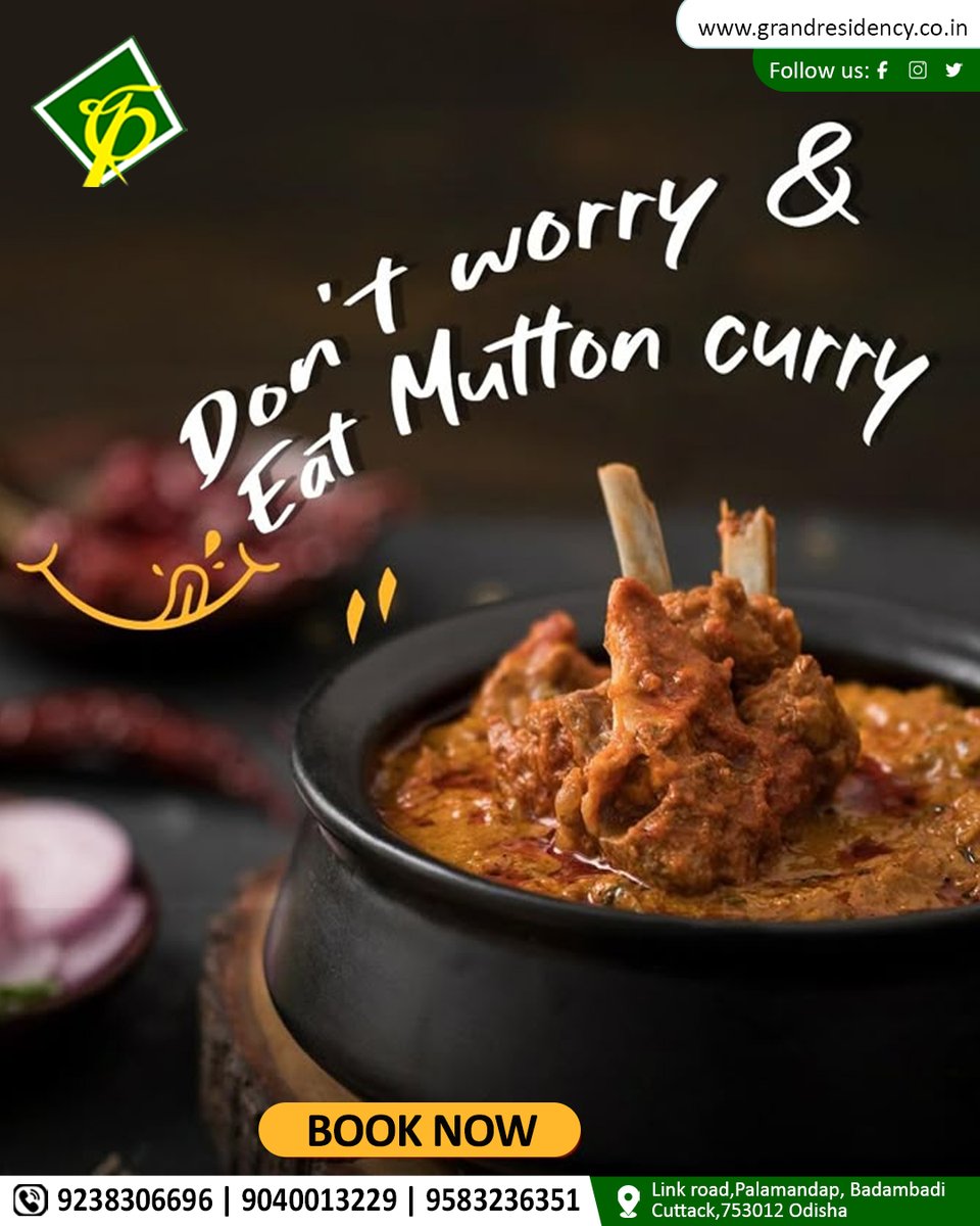 CuttackHotel's tweet image. Indulge in the rich, spicy &amp;amp; mouthwatering goodness of our Mutton Curry! 🍛🔥
A true feast for every non-veg lover.
#MuttonCurry #FoodieHeaven #SpicyDelights