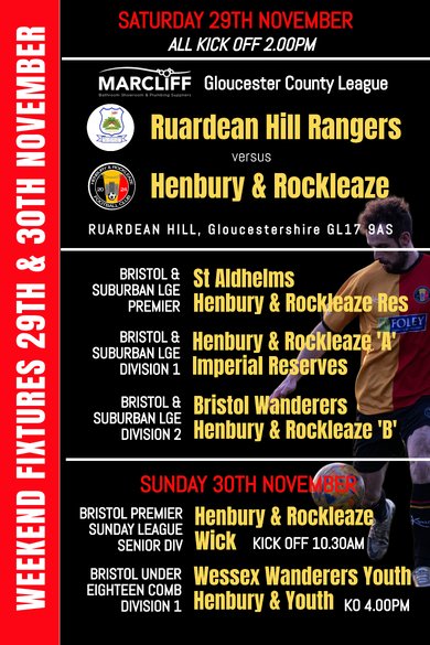 Weekend Fixtures:
<a href="/GlosCounty/">Glos County League</a> <a href="/swsportsnews/">South West Sports News</a>