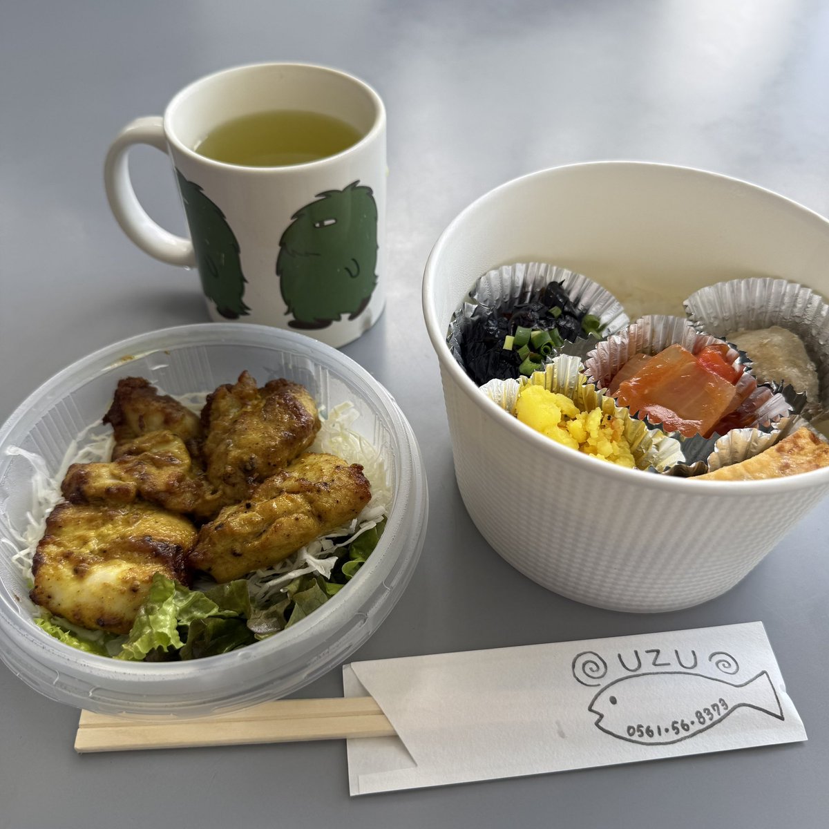 今日の遅めのランチは、cookie&amp;cafe UZUの日替わりから、アラバマチキンをテイクアウト。美味しくいただきました😋

#パルティせと
#瀬戸市
#尾張瀬戸駅
#おいしいせと
#瀬戸グルメ
#丸弁当