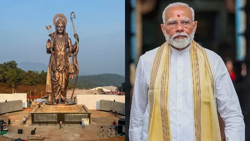 SaiSandeepTalks's tweet image. A historic and devotional moment for India! 🇮🇳✨
Prime Minister Narendra Modi is unveiling the world’s tallest 77-foot statue of Lord Ram today at the sacred Shree Samsthan Gokarn Jeevottam Mutt in Goa.

Crafted by legendary sculptor Ram Sutar, the bronze statue depicts Lord Ram…