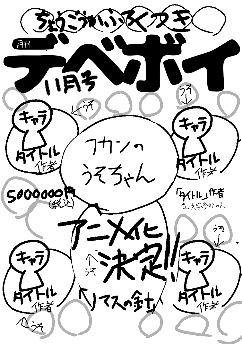 debeboix2's tweet photo. 表紙ができるまで(キャラデザ：みんな) https://t.co/ZoLkKwYyix