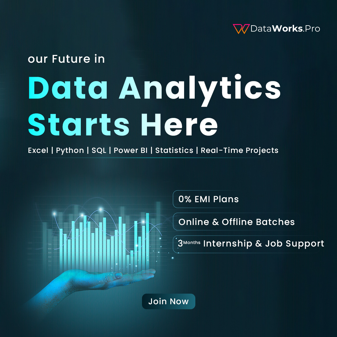 dataworks27's tweet image. Dreaming of a Data Analytics career?

 #DataAnalyticsCourse #DataAnalyst #PythonForData #SQL #PowerBI #DataScience #BusinessAnalytics #DataTraining #CareerGrowth #JobSupport #TechCareers #LearnPython #LearnSQL #DataWorksPro #OnlineLearning #SkillDevelopment #ITTraining
