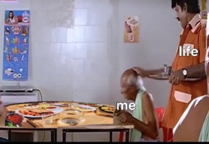 Me: about to write பக்கம் பக்கமா thread

Life: ஒழுங்கா இருக்க வேலையை பாரு பே....