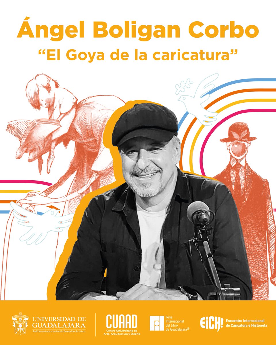 EncCaricatura's tweet photo. Conoce a otro de nuestros invitados especiales! 🤩 Ángel Boligan Corbo, caricaturista cubano-mexicano con un estilo poético, reflexivo y emocional. Ganador de más de 200 premios internacionales. ¿Ya conocías de su obra? 👇🏻
#eich #FIL #gdl #filguadalajara https://t.co/e2N26IXgqC