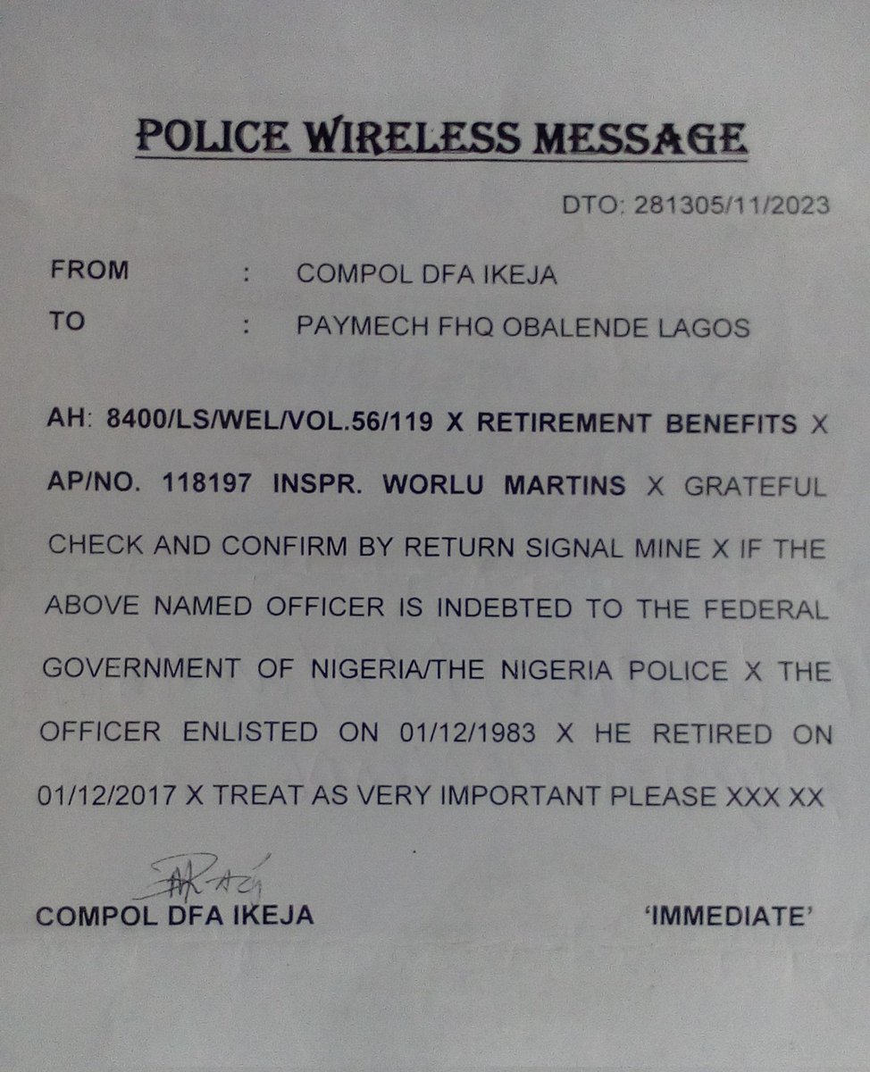 raphaelmworehu's tweet photo. @MELANIAJTRUMP Attention! President Bola Ahmed Tinubu @OfficalABAT is yet to pay Veterans including @worlu65052 after 35yrs of service &amp; 8yrs after retirement https://t.co/JfOci96eIx