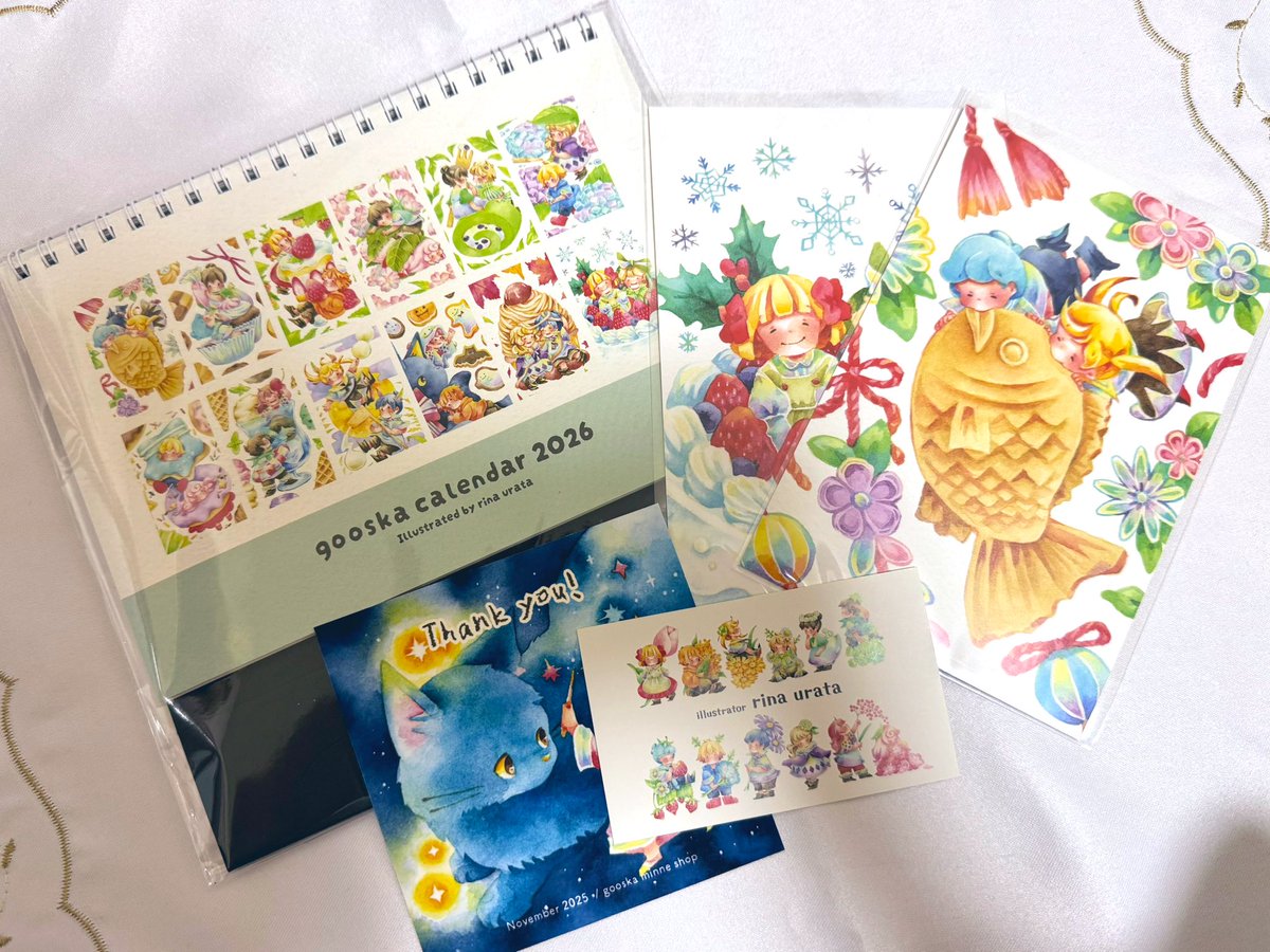 そしてご紹介がおくれました…！！😭
今年もrinaさんのカレンダー無事にゲットできました❤️🫶もう10冊目だそうです…！！
来年もrinaさんカレンダーをみて一年幸せに過ごします！！！！！！🙌
<a href="/gooska0309/">rina urata🎨gooska</a>