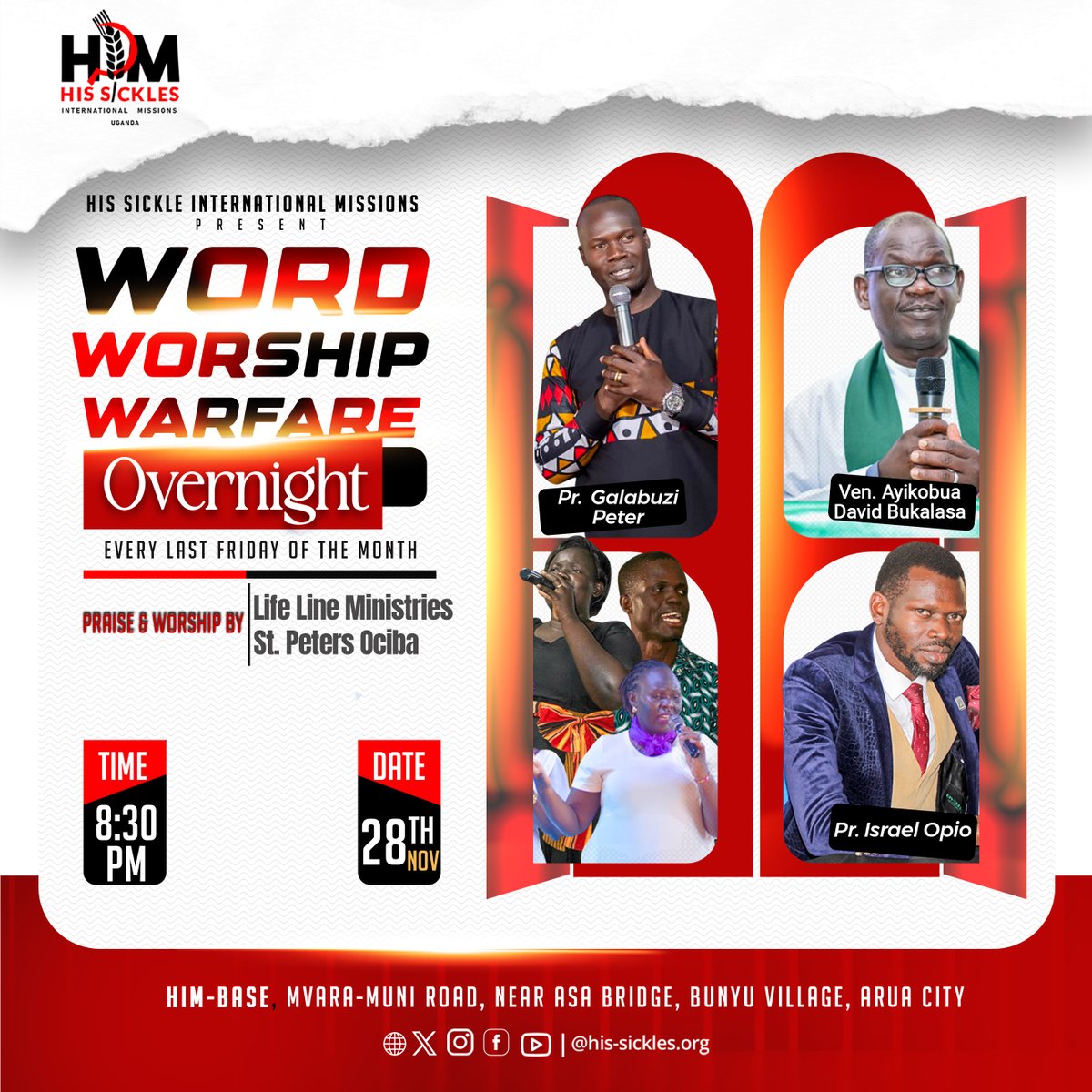 HisSickles's tweet photo. Join us for
Word Worship and Warfare | TODAY, 28th November 2025 | HIM BASE - MVARA | 8:30PM EAT | Free Entry.

#WordWorshipWarfare
#November #RevivalIsHere #HisSickles #testimony #time #love #grace #peace #Christ #Jesus https://t.co/0Y7mBE2izG