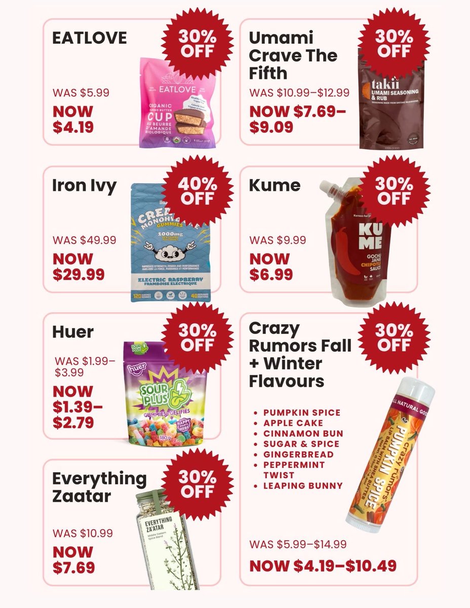 👀🔥 BLACK FRIDAY WEEKEND HAS LANDED AT VEGAN SUPPLY 🖤💻 
10% off storewide all weekend and a stacked lineup of doorcrashers up to 40% off.

Order online at vegansupply.ca or come see us in store for the same great deals