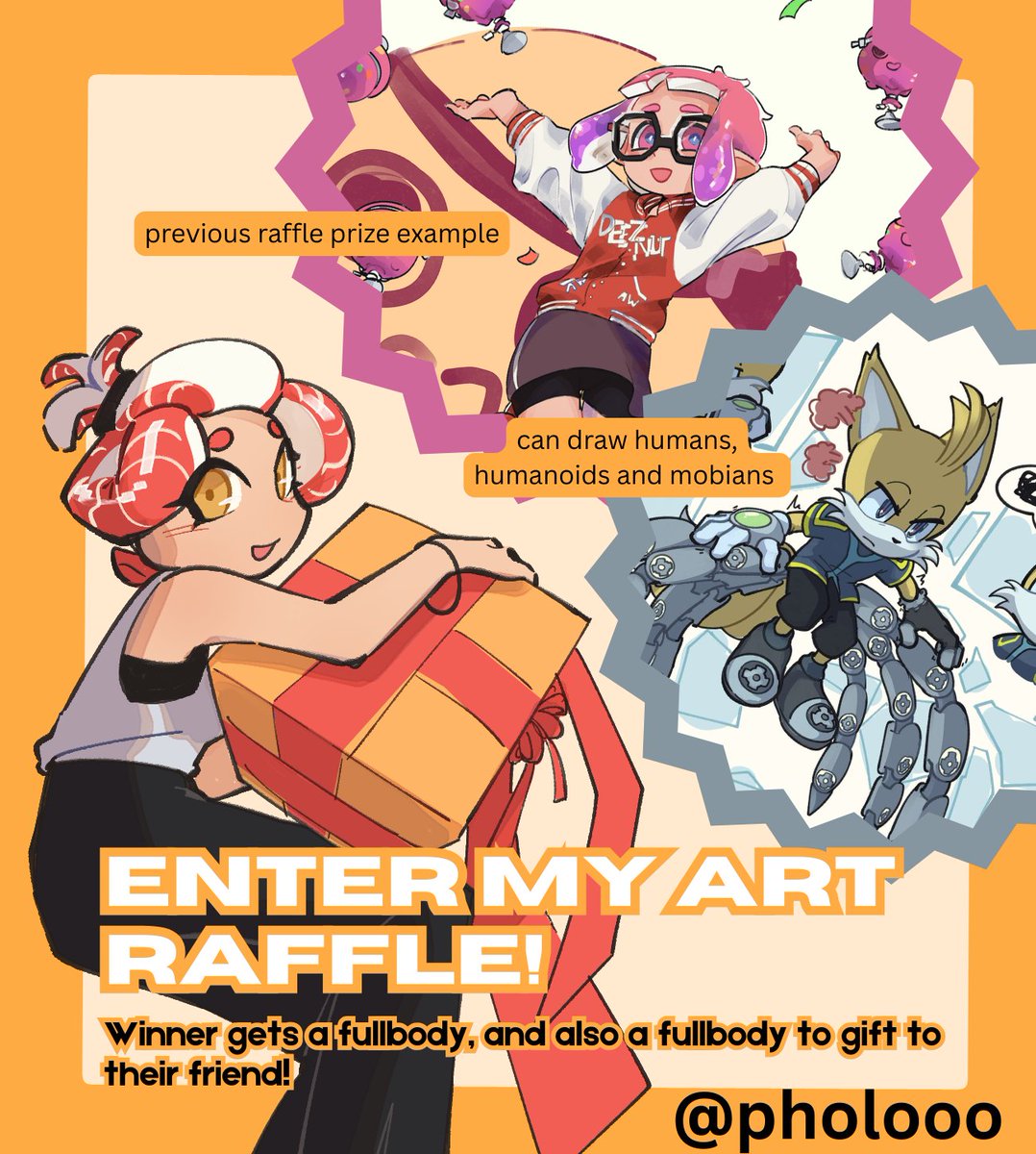 pholooo's tweet image. It&apos;s been a long time, and I need to draw new stuff!

HOW TO ENTER:

❤️LIKE!
🔁REPOST!
🥺Be following me

The winner gets a fullbody, and also one for a chosen friend :)
#artraffle