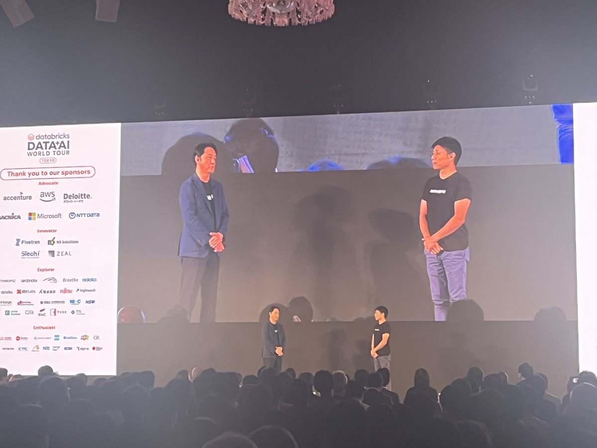 DatabricksJP's tweet image. DatabricksはAnthropicとの深いパートナーシップを結んでおります。
日本法人 代表の東條さまにご登壇いただきました！
#daiwt_tokyo #databricks