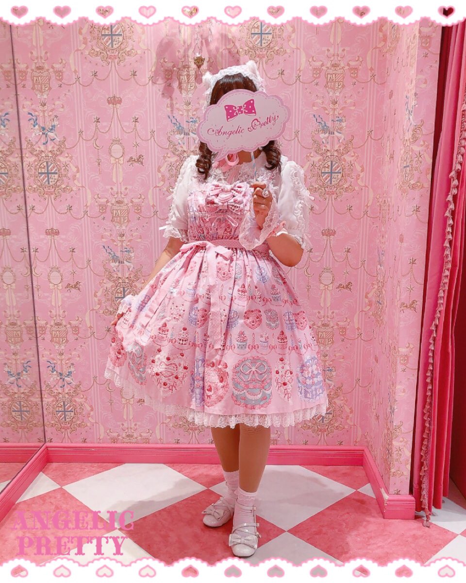 🎀お客様スナップ🎀 🍰Happy Cakesシャーリングジャンパースカート🍰の