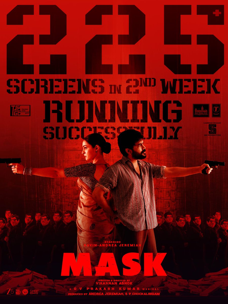 meenakshinews's tweet photo. #MASK-ing the attraction all over 🔥
Now running successfully in 225+ screens in its second week. The entertainment continues on the big screens!
#MaskingSuccessfully @BlackMadras1 @Kavin_m_0431 @andrea_jeremiah https://t.co/IkXyfvUcnh
