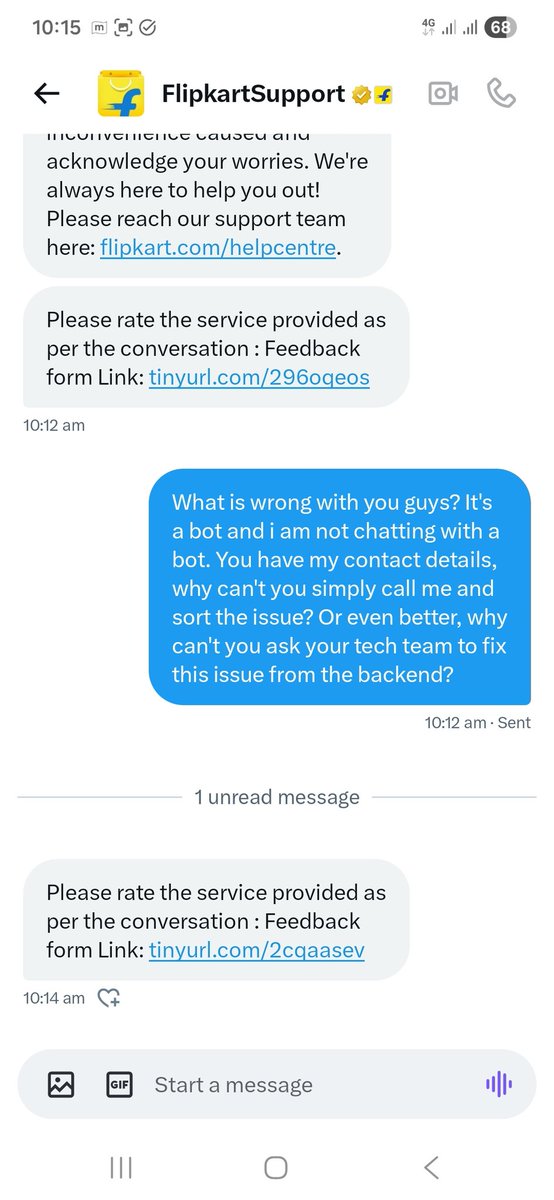 paresh083's tweet photo. @flipkartsupport Account details shared via DM as requested and then this is the response I get?

How do I chat with you by selecting the order which I haven't yet placed for which I need your help?

On top of that you ask me to rate you - are you guys plain STU**D?

#KalyanKrishnamurthy https://t.co/hwqpez0xkF