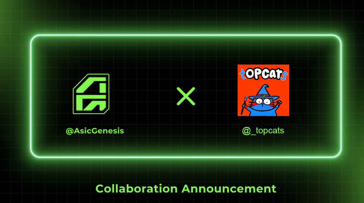 _topcats's tweet image. 🚨 tOPCATs GIVEAWAY TIME 🚨
We’re giving away 10x WL spots for the upcoming ASIC Genesis Ordinals mint, one of the hardest-hitting BTC mining projects dropping this cycle⚒️🟧
To Enter:
1️⃣ Follow @asicgenesis
2️⃣ Drop your Ordinal wallet in the comments

Winners will be picked in…