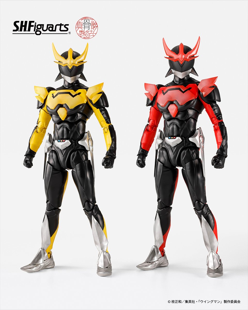 t_features's tweet image. ドラマ『#ウイングマン』より
「S.H.Figuarts（真骨彫製法） ウイングマン デルタエンドセット」が魂ウェブ商店にて受注開始！
🛒ご予約は→ p-bandai.jp/item/item-1000…

橋渡竜馬氏が撮影用スーツを着用した状態で実施した、印象的なポーズの3Dスキャンデータをもとに劇中の姿を忠実に造形再現！
#t_shf