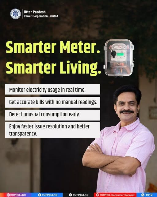 Smart meters put you in charge of your electricity like never before. Stay informed, save more, and experience truly transparent power usage!
<a href="/ChairmanUppcl/">Chairman Uppcl</a>
<a href="/MD_PuVVNL/">PuVVNL</a>
<a href="/PuVVNLHQ/">Purvanchal Vidyut Vitaran Nigam Limited</a>
<a href="/EMofficeUP/">Energy Minister Office UP</a>