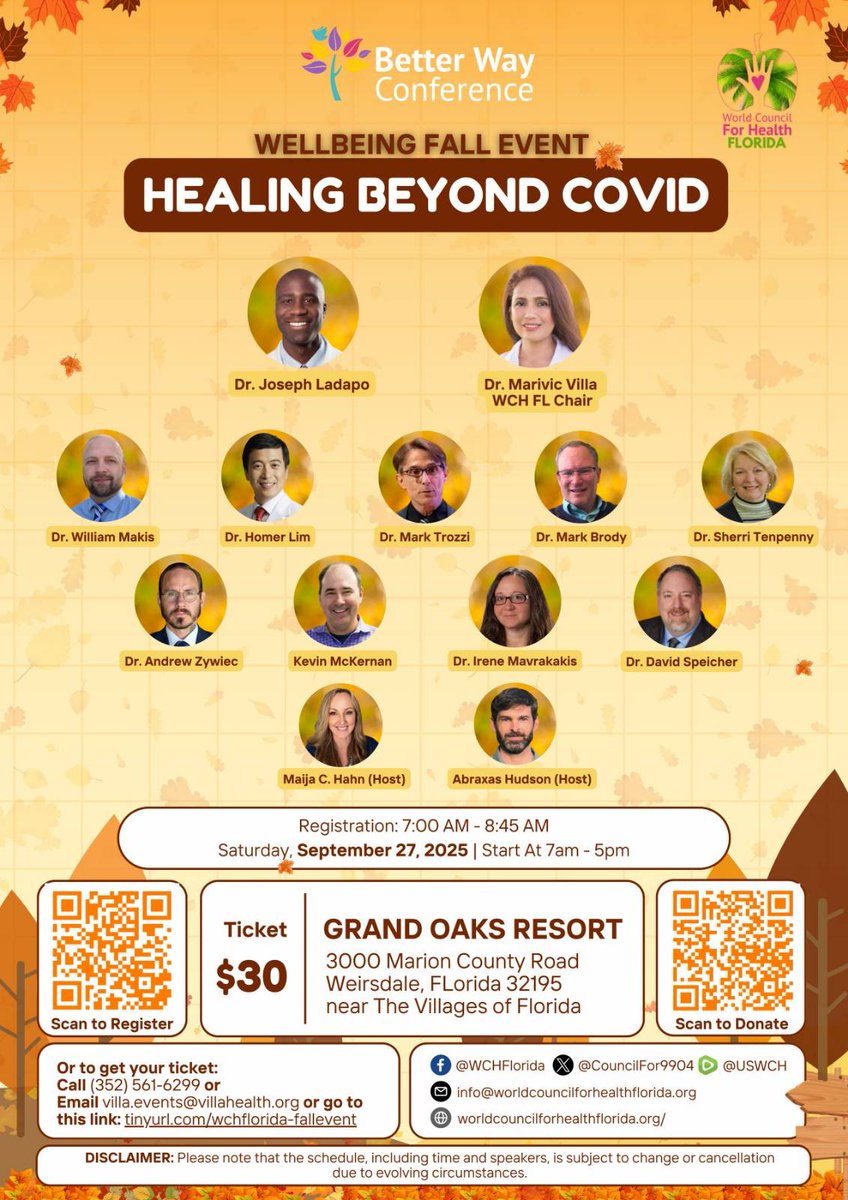 Our “Healing Beyond Covid” conference is now available online!
rumble.com/v724g2g-healin…

On September 27, eleven doctors and scientists from all over the globe converged in Weirsdale, FL, to share their experience and expertise on the era's major health concerns.

Organized by the