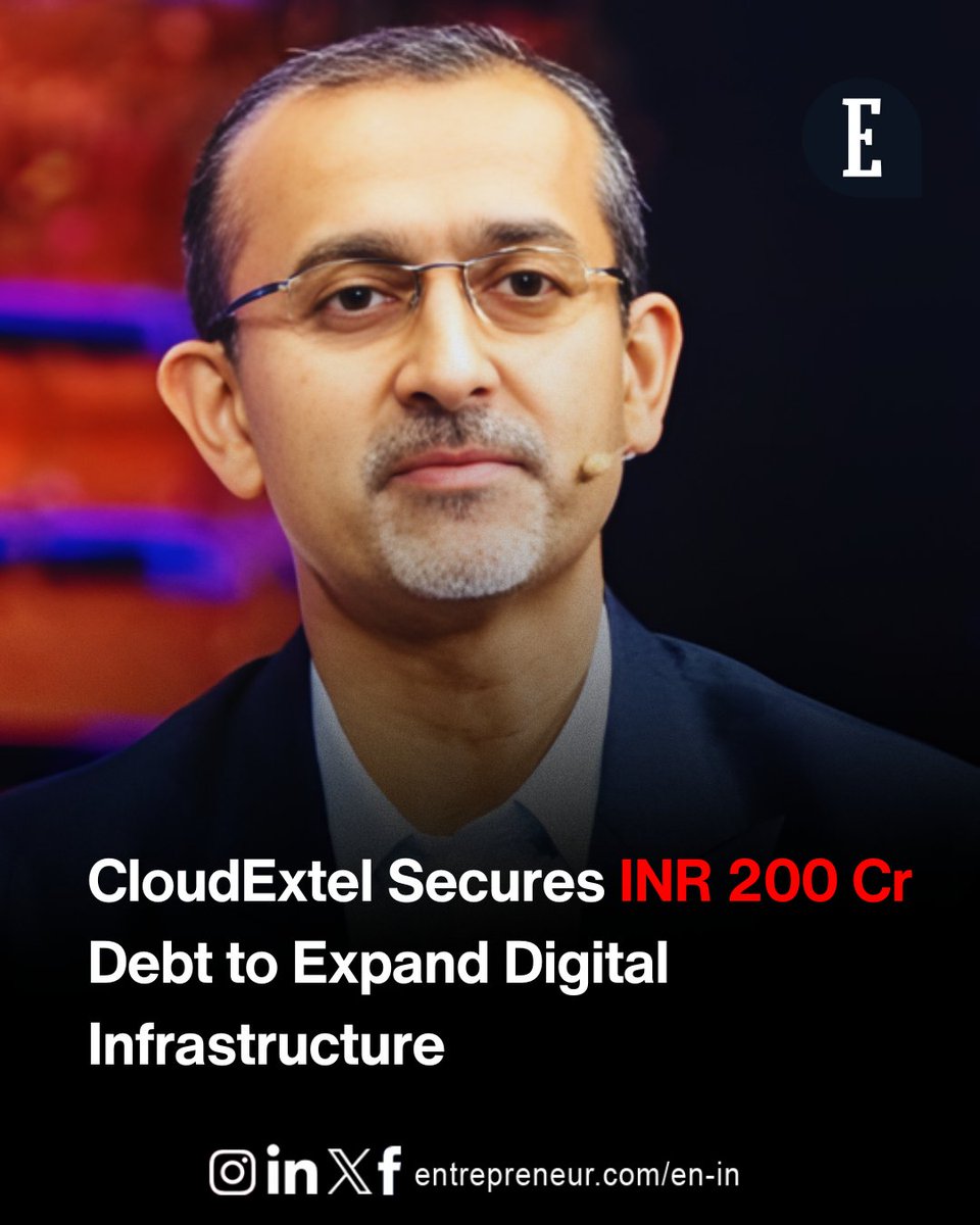 EntrepreneurAPJ's tweet photo. 🌐 CloudExtel Secures ₹200 Cr Debt Funding to Build AI-Ready Networks

Mumbai-based Network as a Service (NaaS) provider CloudExtel has raised INR 200 crore in debt funding from a leading private sector bank to expand its digital infrastructure network. Existing shareholders also provided a follow-on equity infusion.

The capital will accelerate efforts to strengthen connectivity solutions for telecom operators, enterprises, and data centers, meeting the rising demand for AI-ready networks.

A significant portion of the funds is dedicated to the upcoming Data Center Interconnect network, launching initially in Mumbai and expanding to major metros like Bangalore and Delhi.

This network will provide high-capacity, low-latency links crucial for supporting AI workloads and cloud services.

CloudExtel currently operates over 6,500 small cells and 12,000 km of fiber, supporting India's 4G densification and 5G rollout.

Read the story: https://t.co/PlKk4WwlJ2

#CloudExtel #DigitalInfrastructure #AIReadyNetworks #DataCenters #TelecomIndia #TechFunding #MumbaiTech