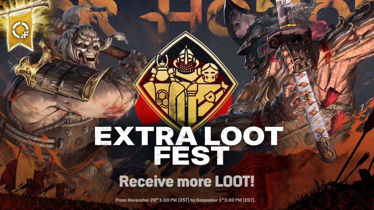 ForHonorGame's tweet image. You get Loot, and YOU get Loot! 

But you? No, not you. 🫵

Participate in the Loot Fest till Dec 1st and secure your bag! 💰