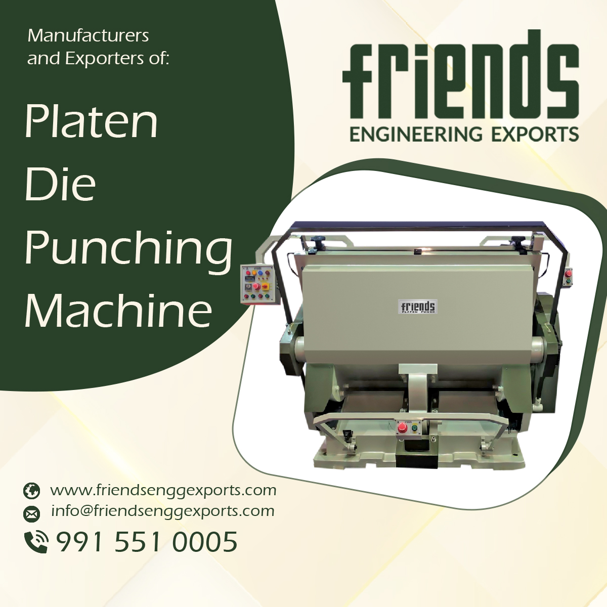 idea_amritsar's tweet photo. Platen Die Punching Machine Manufacturers Exporters Call +91 991-551-0005
#FriendsEngineeringExports
https://t.co/3PRkKWq20e
#diepunching #machine #platenpunching #manufacturer #exporters #amritsar #india #diecutting #diecuttingmachine #creasing #cuttingboard https://t.co/CXI3980apk