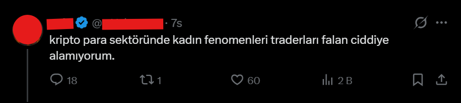 cryptometugce's tweet photo. Kaba olmak istemem ama bu sözü söyleyen bir insan çok net biçimde LÜMPENDİR, AVAMDIR!

Bilmiyor ki ABD gibi ülkelerde yatırım firmaları, hedge fonlar geçmişte erkek çalışanlarına "daha derli toplu, daha disiplinli ve istikrarlı trade yapsınlar" diye kadın hormonu verecek kadar ileriye gittiler.
Ama bizim ülkemizde ise "kadın trader'ları ciddiye almıyorum" deniyor.
Bu sözü okumuş, aydın bir insanın söylemesine imkan yok. Ağır biçimde lümpen ve avam birisinin zihniyeti.

✅ ŞU BENCE ÇOK ÖNEMLİ:
Bireysel bilinç de önemlidir ama "toplumsal bilinç" feci tehlikeli bir şey. Çünkü "kültürel iklim ve normlar" diye bir şey vardır. Bireysel kültürden bahsetmiyorum, "Toplumsal bilinç, toplumsal kültür, yığınların algısı, büyük kalabalıkların zihniyeti" dediğimiz o devasa kolektif bilinç havuzundan bahsediyorum. İşte o "kalabalıkların, yığınların hayatı anlamlandırması ve zihniyeti" böyle lümpen kaldıkça gelişemeyiz. Çünkü toplum hangi davranışı ödüllendirirse o büyür. Çünkü bizim aramızdan çıkan siyasetçiler, bizi yönetecek olanlar da bu toplumun içinden yani bu zihniyetin içinden gelecek. Bizi yönetecek olanlar gökten zembille inmiyor ki, onlar da bu toplumun içinden çıkıyor ve "toplumsal kolektif kültürün" bir aynası / yansıması oluyorlar. Toplum lümpense, seçtiği lider de lümpen olur. Mahallede, sokakta, işte, okulda, sosyal medyada hangi zihniyet normalleşmişse; yukarıya çıkan insanlar da çoğunlukla bu yerleşmiş kalıpların içinden, bu kalıplarla çıkıyor. Ve biz de öyle yönetiliyoruz, bu yüzden gelişemiyoruz. (Böyle bir toplumun içinden Atatürk gibi paradigmada kayma yaratabilecek olağanüstü istisnalar 1000 yılda bir gelir belki.)

Kadınları, yani "yetenek havuzunun yarısını" baştan çöpe atan bu "Toplumsal Kültür" değişmeden kalıcı refah çok zor. Bu zihniyetle inovasyon da, verimlilik de, uzun vadeli refah da imkansız. Toplum olarak bu tip lümpen zihniyetten ne zaman kurtuluruz, o zaman müreffeh ülkeler seviyesine gelebiliriz.
Burada karar vermemiz lazım; "Ortadoğulu mu olacağız? Yoksa müreffeh ülkelerin toplumsal ve kolektif bilincine mi erişeceğiz. Hangisini normalleştirmeliyiz?!"

Kadın trader'lar ciddiye alınmıyormuş.
Oysa trade için ne gereklidir?
* Risk yönetimi
* Disiplin
* Matematik
* Bilgi
Bütün bu kavramlar cinsiyetsizdir. Ama senin beynin ve algın ise cinsiyetçi ve kıt.

* * *

⚠️ "Bunları neden ciddiye alıyorsun ki? Bunlar basit/ucuz sosyal medya etkileşimi kasmak için yazan çoluk çocuk, bilmiyor musun" demeyin. Biliyorum. Ama etkileşim kasayım derken farkında olmadan lümpenliğinizi ilan ediyorsunuz. Ve bu çok acınası bir durum, yazık!