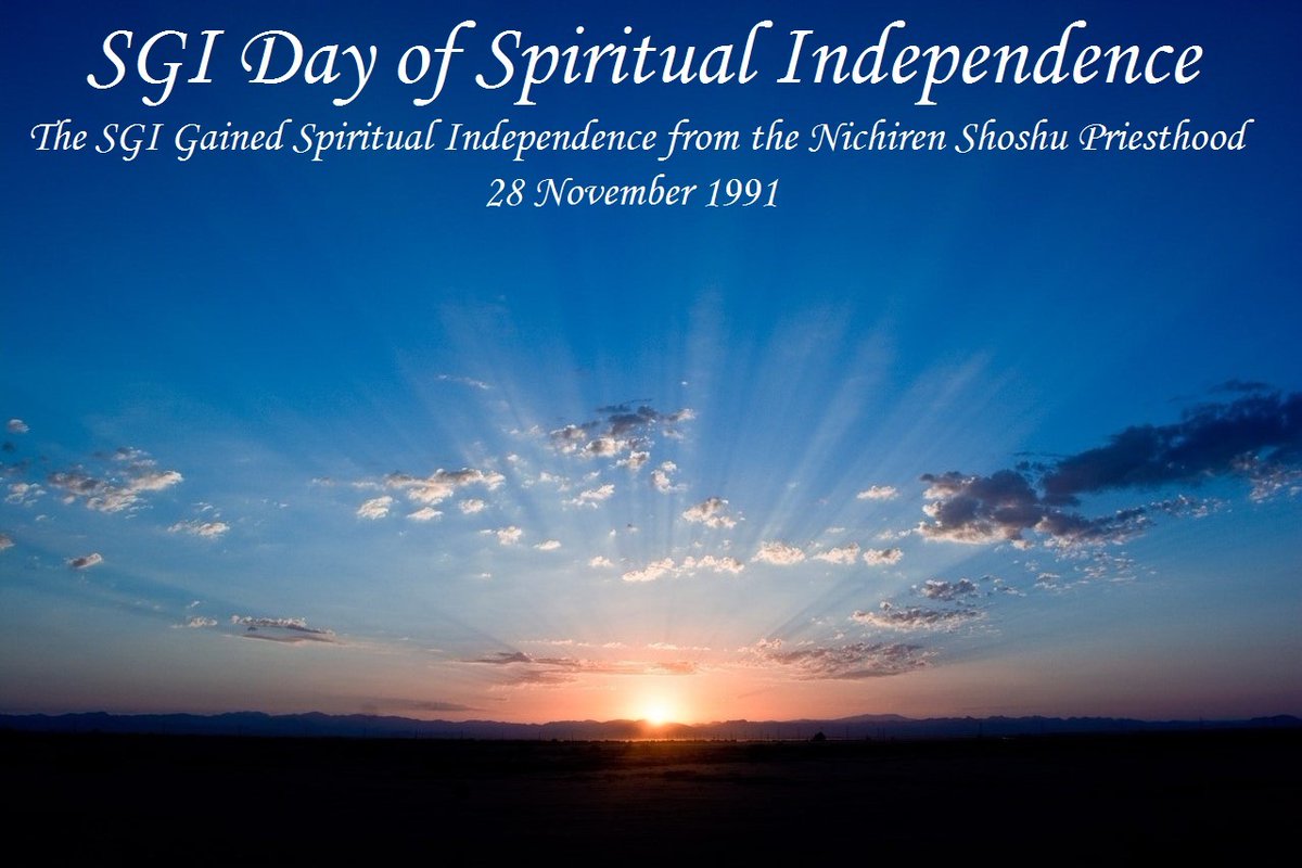 ToksCoker's tweet image. SGI Day of Spiritual Independence: Soka Gakkai International gained spiritual independence from the Nichiren Shoshu priesthood

#ToksCoker #HandsOfLight #sokagakkaiinternational #sokagakkai #SpiritualIndependence #nichirendaishonin #nichirendaishoninbuddhism #NamMyohoRengeKyo