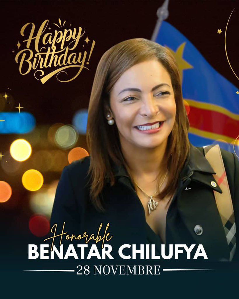 MaguyFela61490's tweet image. Joyeux anniversaire à l’honorable Benatar Chilufya ! Une femme de cœur, de vision et d’action. Merci pour votre engagement sans relâche pour la santé, l’éducation et le bien-être de notre communauté. Que cette nouvelle année vous comble de grâces ! 🎉🇨🇩 #RDC #LeadershipFéminin