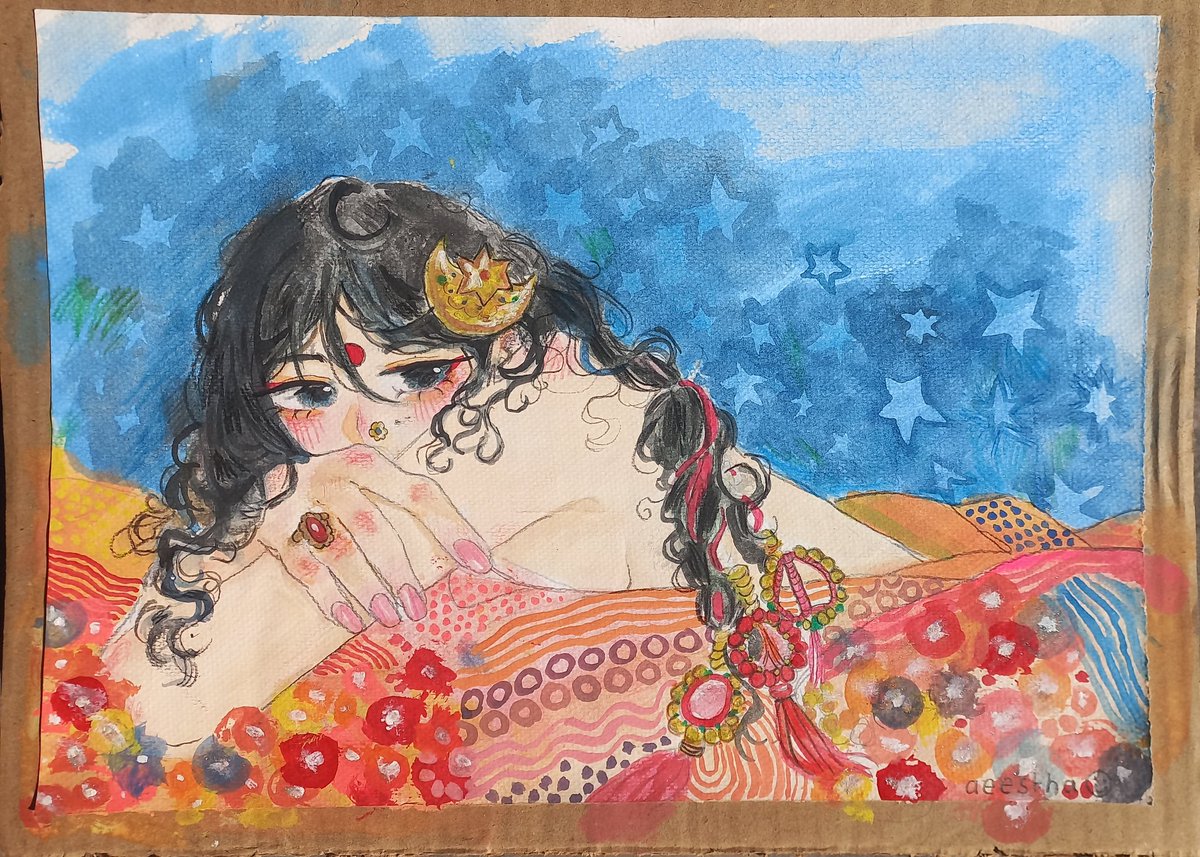 Mayalu, color pencil and watercolor art, Ill give it to u for Rs. 2000 pspspsps only nepal vitrakobtw