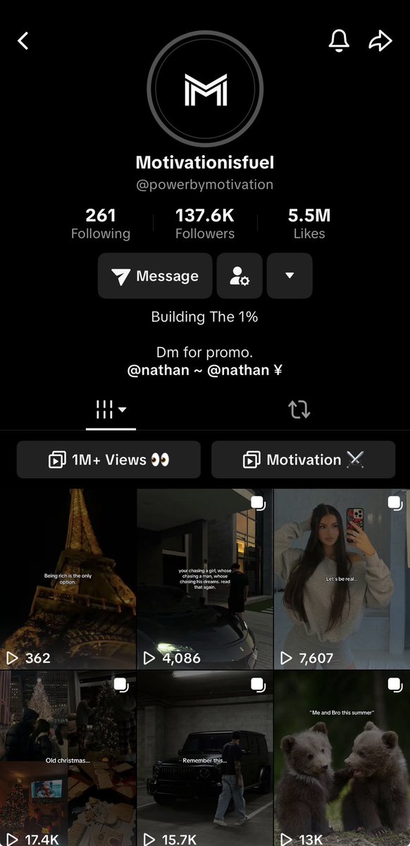 NathanPowerM's tweet image. The accounts i’m pushing, to the moon 🚀 

everyday 1% better 

wake up early 

go to the gym

go do your work 

eat healthy 

stop watching porn

help others to be 1% better