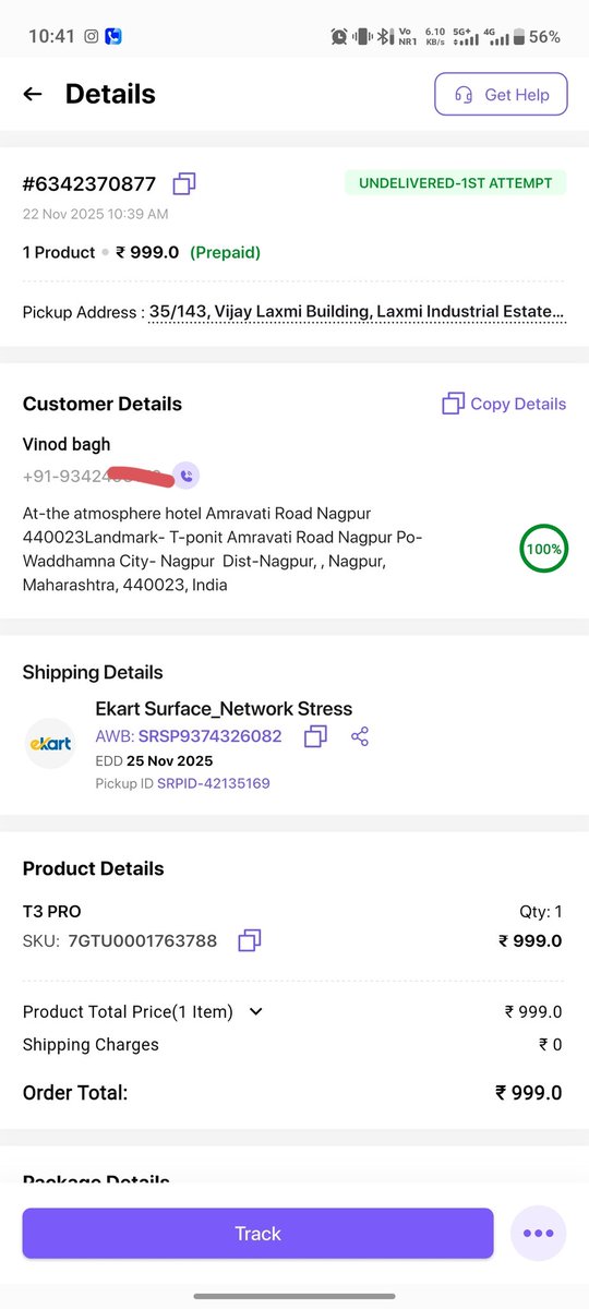 CoverzillaCare's tweet photo. After repeated complaint @ShiprocketCare @ShiprocketIndia is taking no any action and doing fraudulent with the customer by showing false remarks.Customer has fully paid the amount of the product and courier still yet the company is cheating the customer and not delivering it. https://t.co/n44AuhVgyE