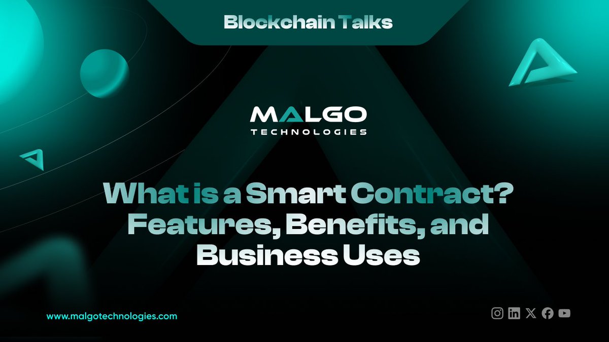 malgotech's tweet image. Curious about smart contracts?
This video explains what they are, how they work, and why businesses rely on them for automation, security, and cost savings.

🎥 Watch now: youtu.be/j5x9vDD-iNE

#smartcontracts #blockchain #SmartContractDevelopment #digitalcontracts #malgo