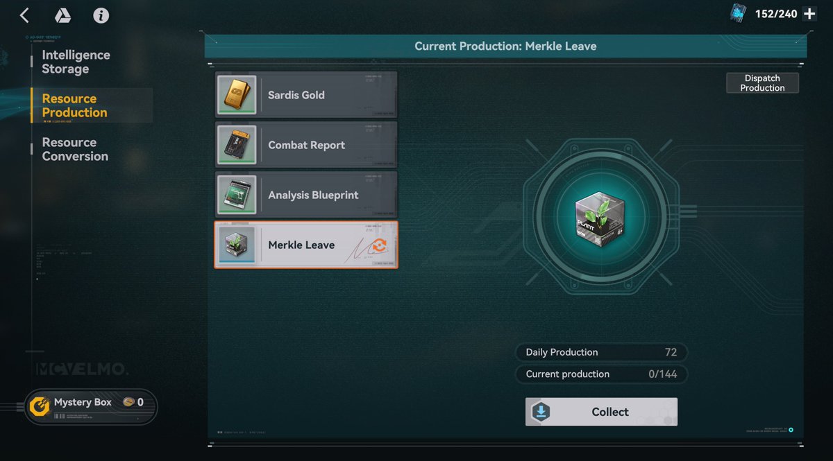 Make sure you set your resource production to Merkle Leaves now that we have the crew deck unlocked on global! This can be found in the dispatch section.