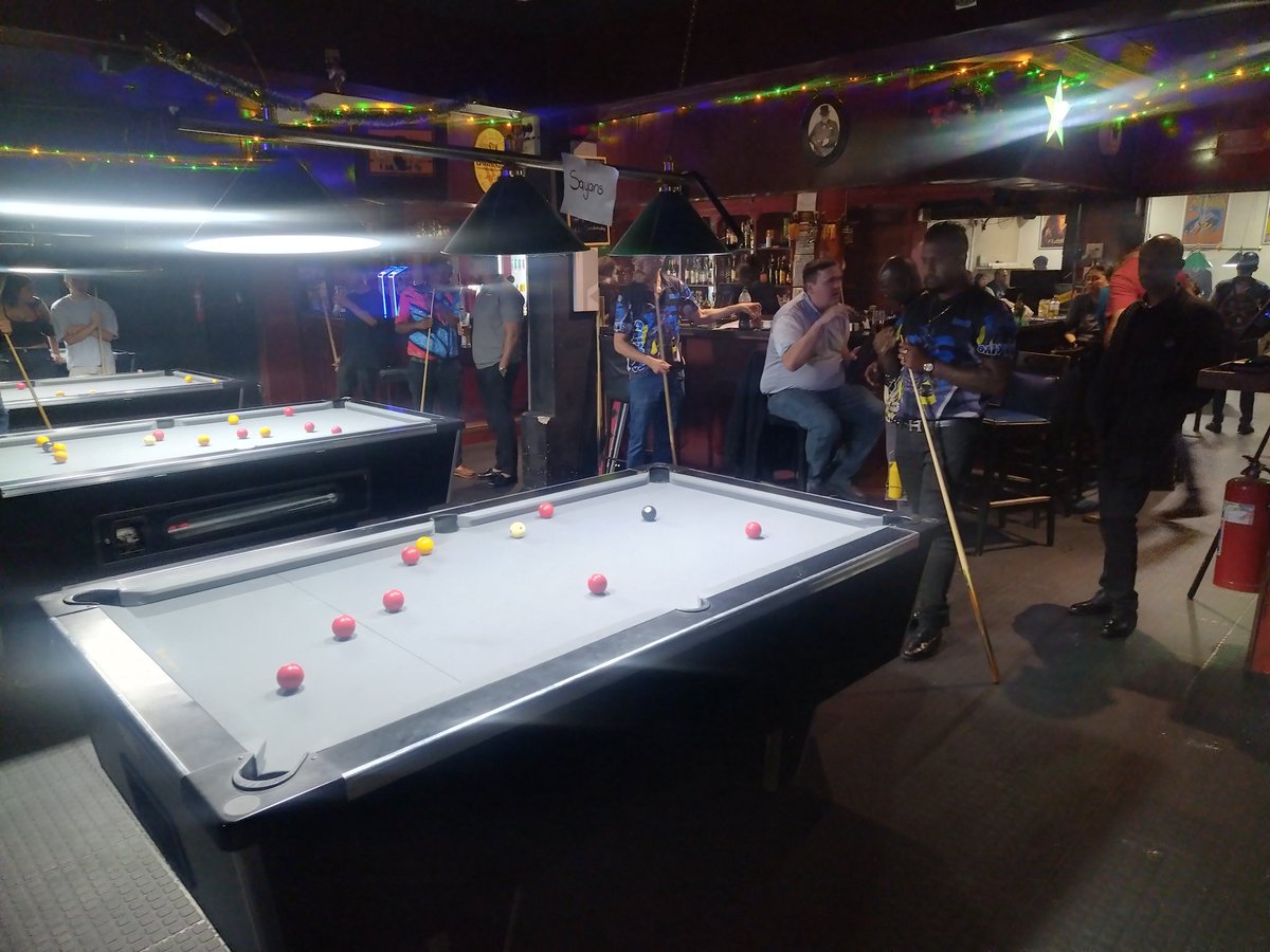 wetsim1's tweet photo. Great evening of Ultimate Pool last night at Winstons Pool Club.
Team Tournament.
We just hope @GaytonMcK @SportArtsCultur
Can help with #cuesport foolish politics so that the next generation can benefit from the #sports we love!
#catmatlala
#AdHocCommittee
#MadlangaCommission https://t.co/dlcoofp5te