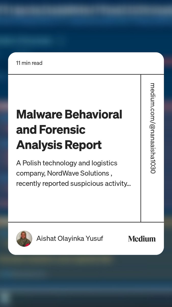 Nanaaisha_1's tweet image. Malware Analysis Report 🔥🫡

medium.com/@nanaaisha1030…

@ireteeh
@judeosamor @TemitopeSobulo @segoslavia 

#CyberSecurity #MalwareAnalysis