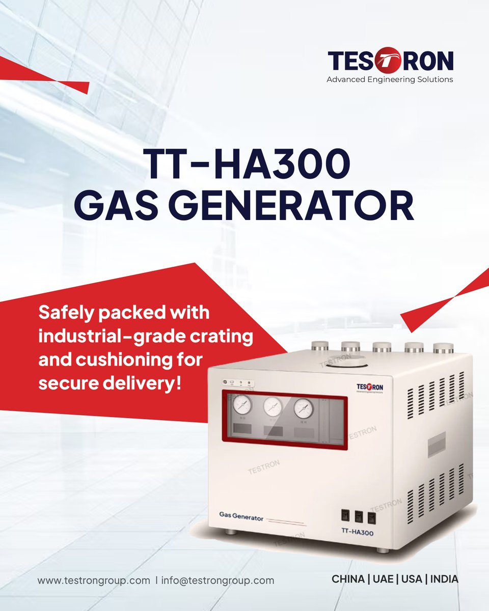 Testrongroup's tweet image. High Purity • Continuous Supply • Zero Cylinder Dependency - TT- HA300 Gas Generator

𝗙𝗼𝗿 𝗺𝗼𝗿𝗲 𝗶𝗻𝗳𝗼𝗿𝗺𝗮𝘁𝗶𝗼𝗻:
Email: info@testrongroup.com
Product: testrongroup.com/product/nha-30…
Website: testrongroup.com

#TestronGroup #packagingtesting #gasgenerator