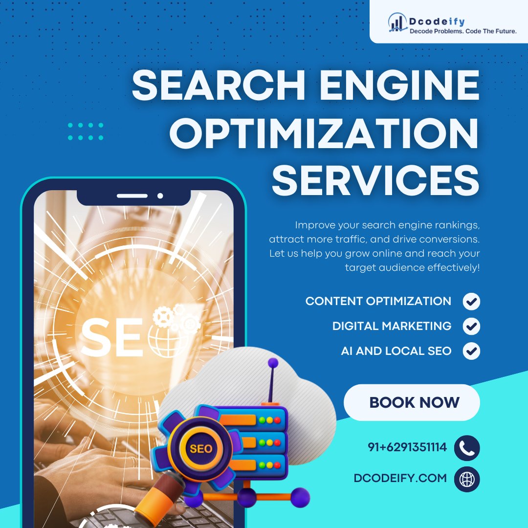 Dcodeify's tweet image. Grow your online visibility with Dcodeify’s SEO Optimization Services.
We help businesses rank higher, attract organic traffic, and appear more often in AI search results and local queries using:
✔ AI-driven SEO

👉 decodeify.com | 📞 +91 62913 51114
#SEO #aisearch