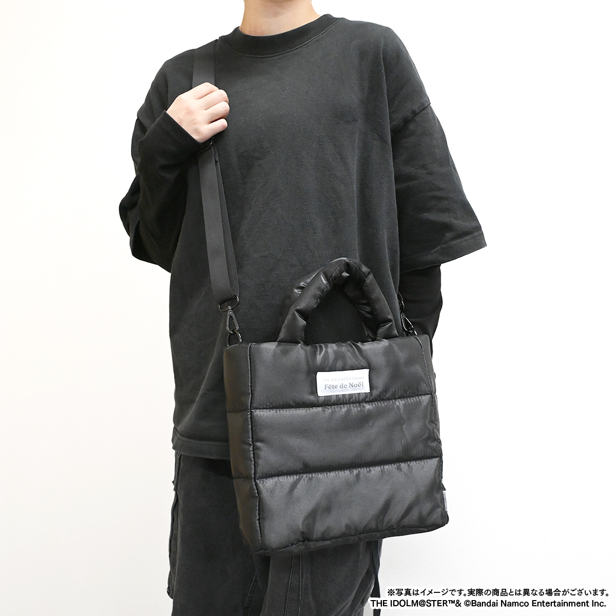 【未使用】早い者勝ち⭐︎本日限定⭐︎ブラックキルティング ショルダーバッグノベルティ 整理整頓できる仕切りつき！23区 超軽量キルティングトートバッグBOOK