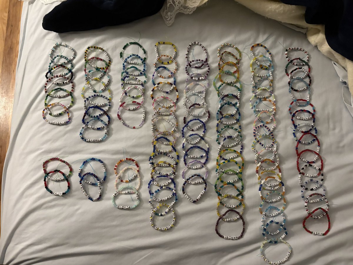 kindaemoace's tweet image. Got a little bit carried away making bracelets for Parx Columbus