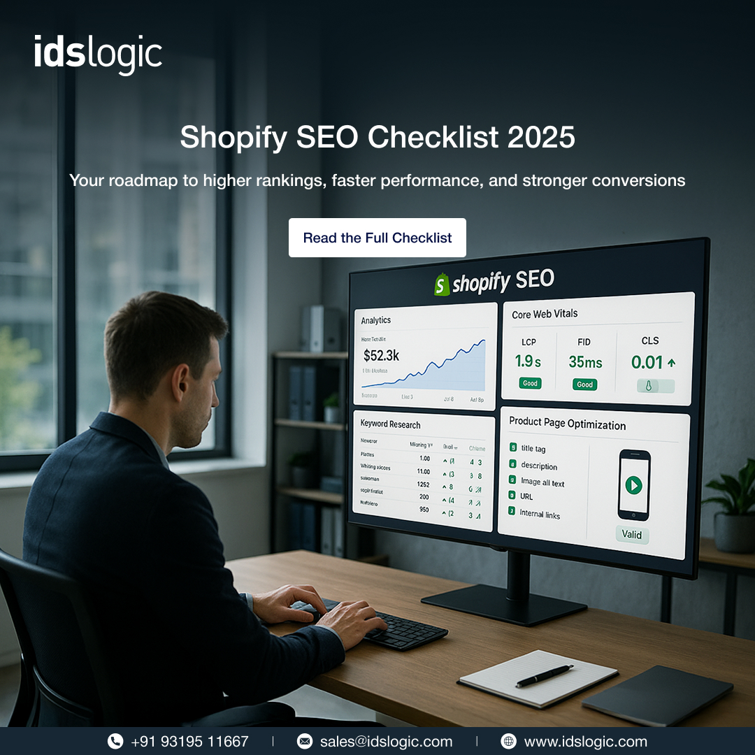 idslogic's tweet image. 2025 Shopify SEO Checklist is live.

To win in 2025, focus on speed, CWV, content quality, UX, and search intent. IDS Logic’s roadmap helps boost visibility, qualified traffic, and conversions.

Checklist: idslogic.com/blog/shopify-s…

#ShopifySEO #eCommerceSEO #SEO2025 #IDSLogic
