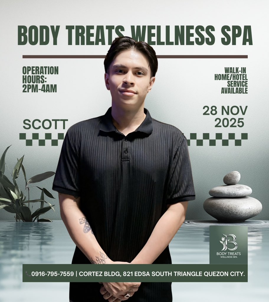 bodytreatsQC's tweet image. Relax your Friday with a soothing massage. 💆‍♂️💚
Walk-in or home/hotel service available-book now.

#BodyTreatsWellness #FridayVibes #BookNow