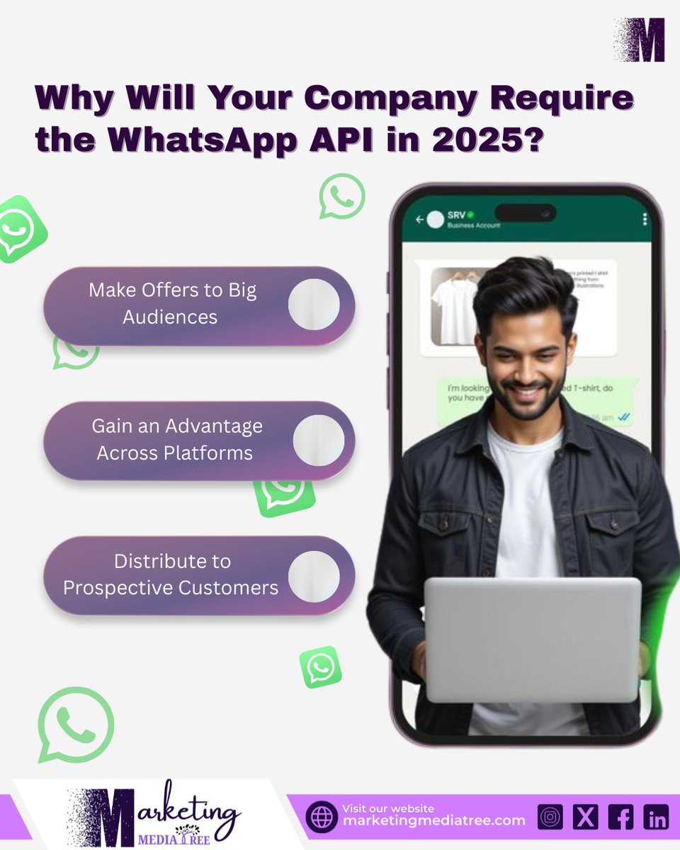 MMediatree19183's tweet image. Unlock seamless communication in 2025 with the power of WhatsApp API — bigger reach, smarter engagement, faster conversions. 🚀📲

Website:
marketingmediatree.com

#WhatsAppAPI #DigitalMarketing #BusinessGrowth #CustomerEngagement #MarketingMediaTree #2025Tech #B2BMarketing