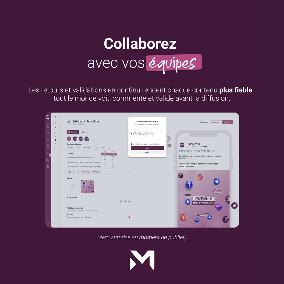 MashupWebFR's tweet image. Marre de courir après le temps ? ⏳

Découvrez 3 astuces simples pour optimiser votre quotidien de Community Manager.

Planifiez, automatisez, centralisez : tout est possible avec Mashup Web social.

 #socialmedia #communitymanager #mashupwebsocial
