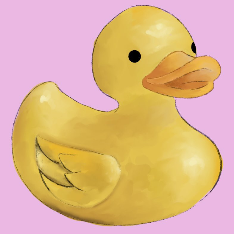 squigging's tweet image. rubber ducky i did as a warm up i did a few weeks ago