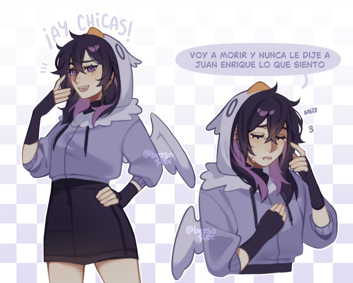 Me dio risa el directo de ayer cuando cambiaron la voz, asi que dibujito de duxitaa 💜