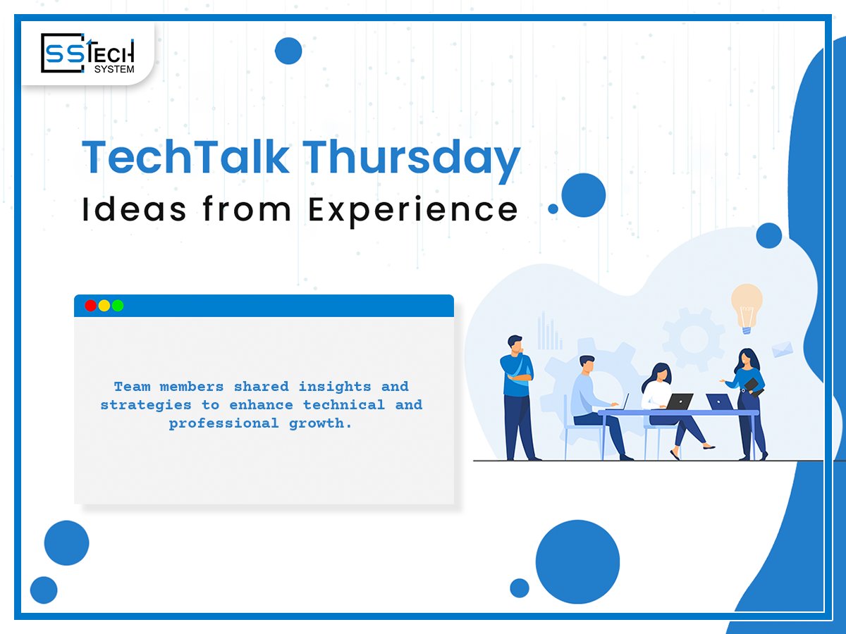 sstech_system's tweet image. Sharing a few highlights from yesterday’s TechTalk Thursday!

Our team exchanged valuable insights, real experiences, and practical strategies that drive continuous learning and growth.

#TechTalkThursday #TeamGrowth #SSTechSystem #InnovateTogether #LearningCulture #TechInsights